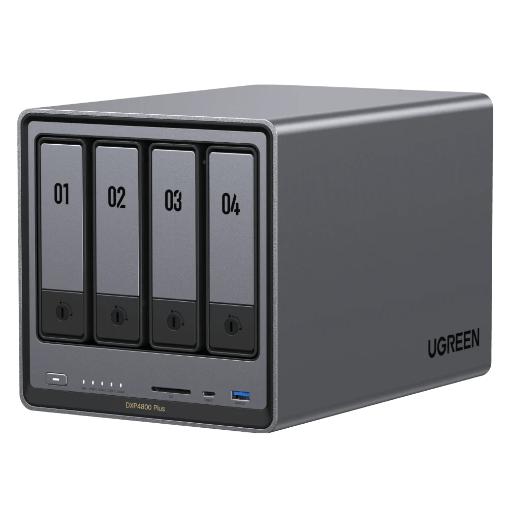 UGREEN DXP4800 Plus 16TB Seagate IronWolf NAS-Bundle NAS inkl. 4x 4TB Seagate IronWolf 3,5 Zoll SATA Festplatte