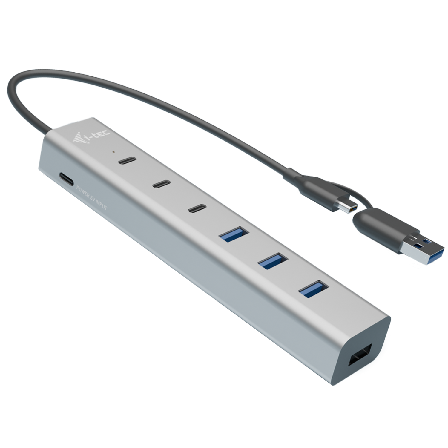 I-TEC USB-C/USB-A Charging Metal HUB 7 Port 3x USB-C 3.2 Gen. 1 4x USB-A 3.2 Gen. 1