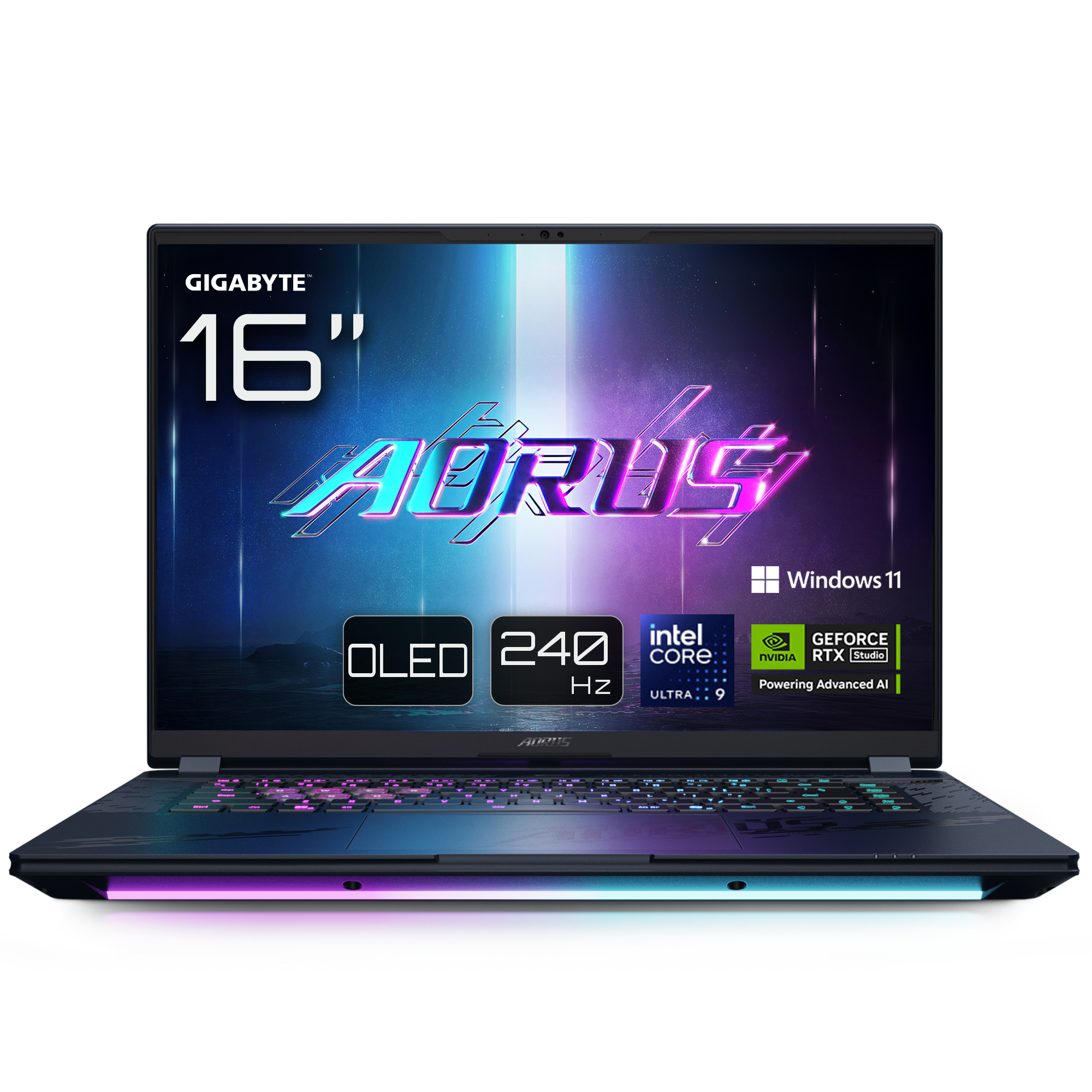 GIGABYTE AORUS MASTER 16 BZHC6DEE65SP laptop 16' 2560 x 1600 275HX 32GB 2TB Intel Graphics Windows 11 Pro