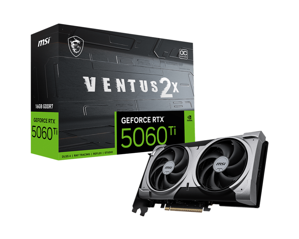 MSI VENTUS GeForce RTX 5060 TI 16G 2X OC PLUS 16GB