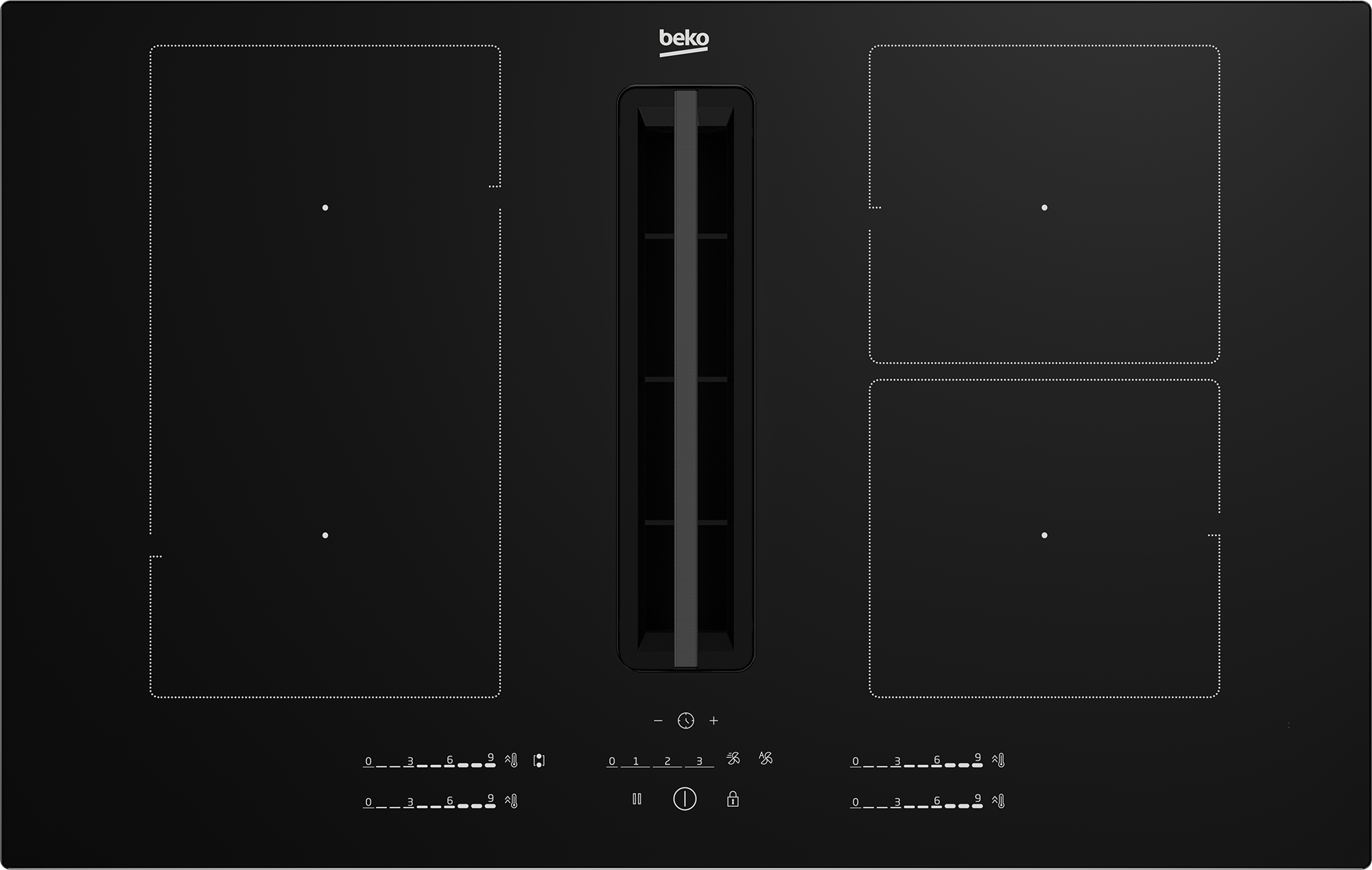 Plyta grzewcza Beko Plyta indukcyjna zintegrowana z okapem Beko HIXI 84700 UF