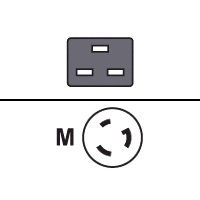 FUJITSU Power cord IEC320 C19 -> US NEMA L6-20p IEC320 C19 -> NEMA L6-20p