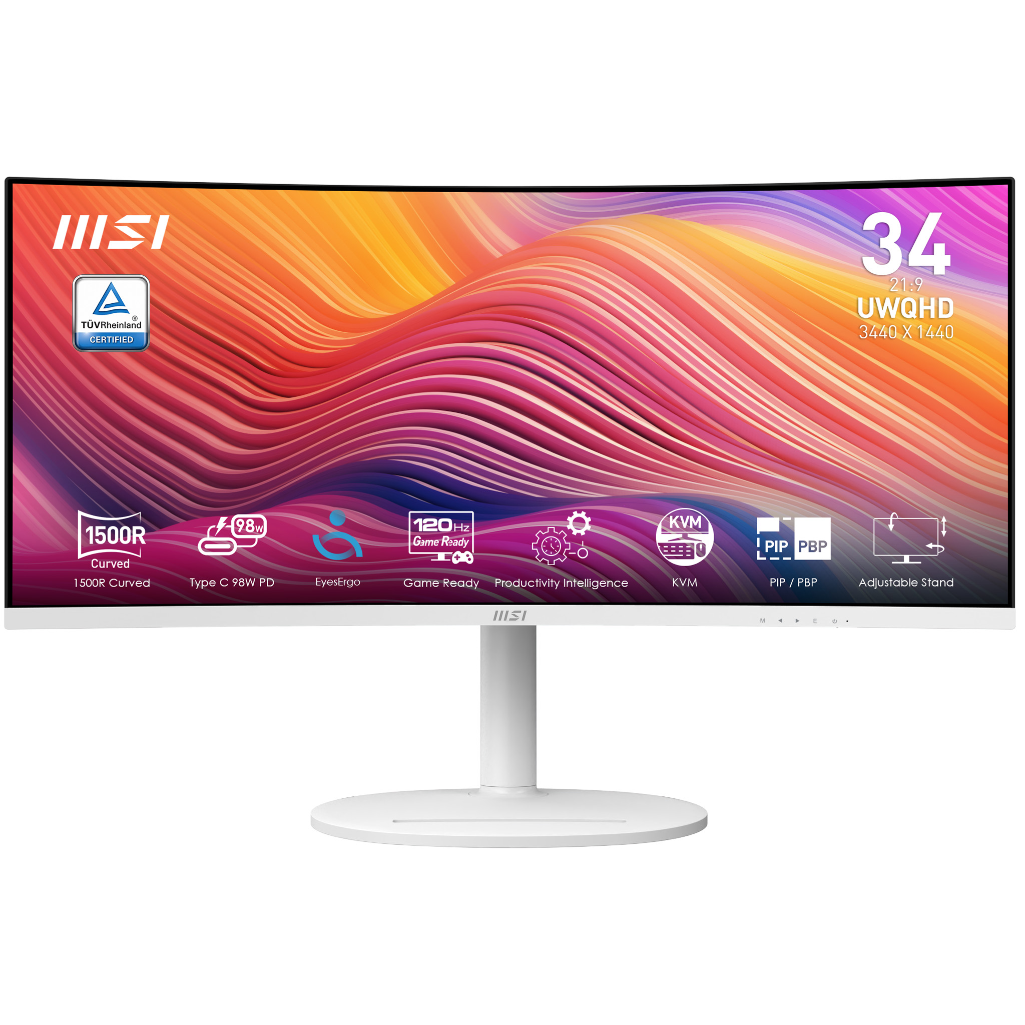 MSI Modern MD342CQPWDE 34' VA 3440 x 1440 (UltraWide) HDMI DisplayPort 120 Hz