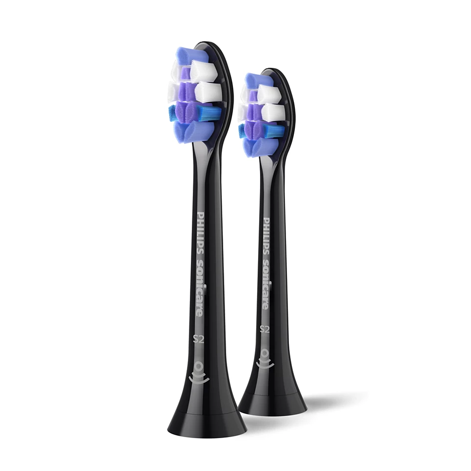 Rezerve PHILIPS Sonicare S2 Sensitive HX6052/88, Pachet de 2 capete, Negru, L x A x I (mm) 60x25.7x230.5