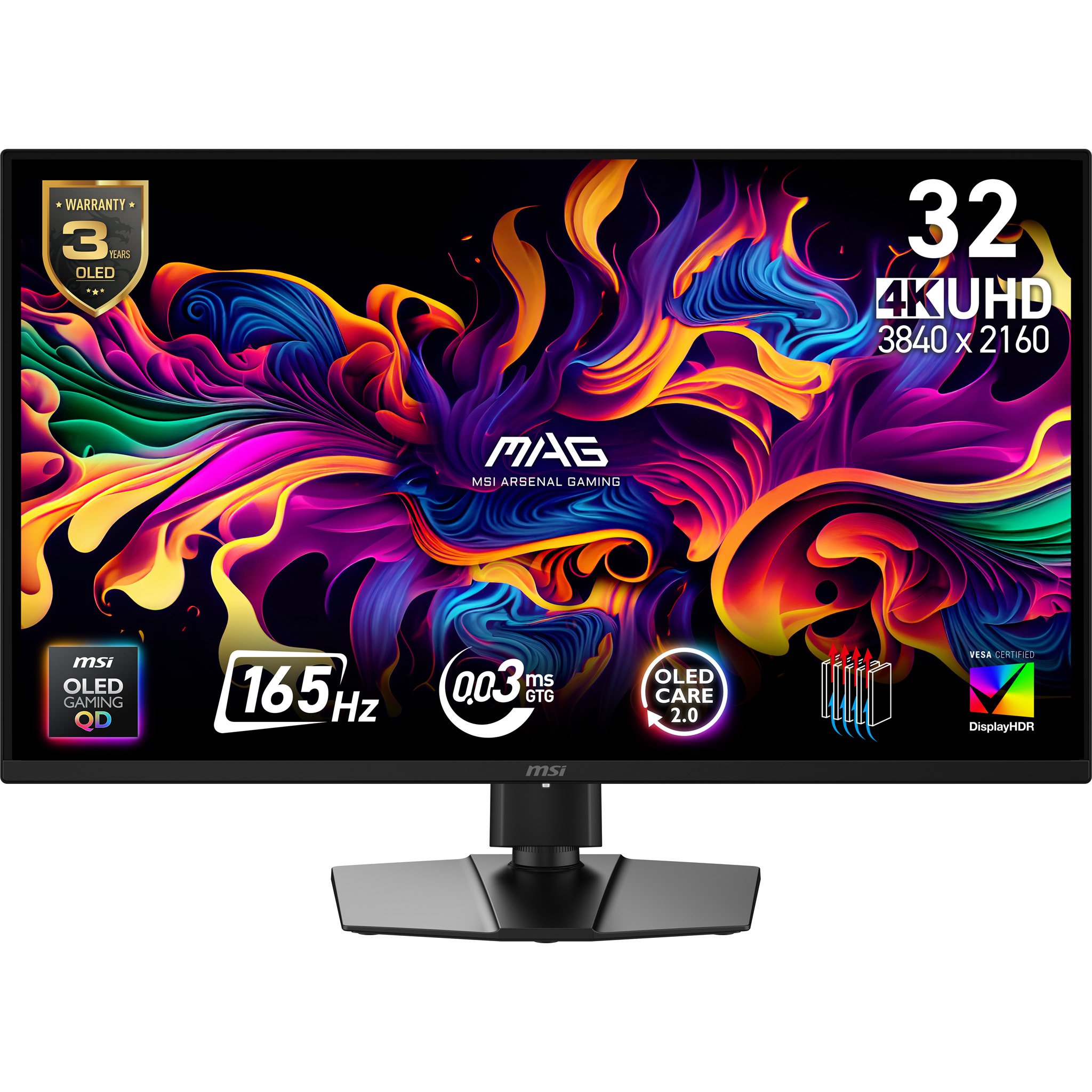 MSI MAG 322UP QD-OLED E16 31.5' OLED 3840 x 2160 (4K) HDMI DisplayPort 165 Hz