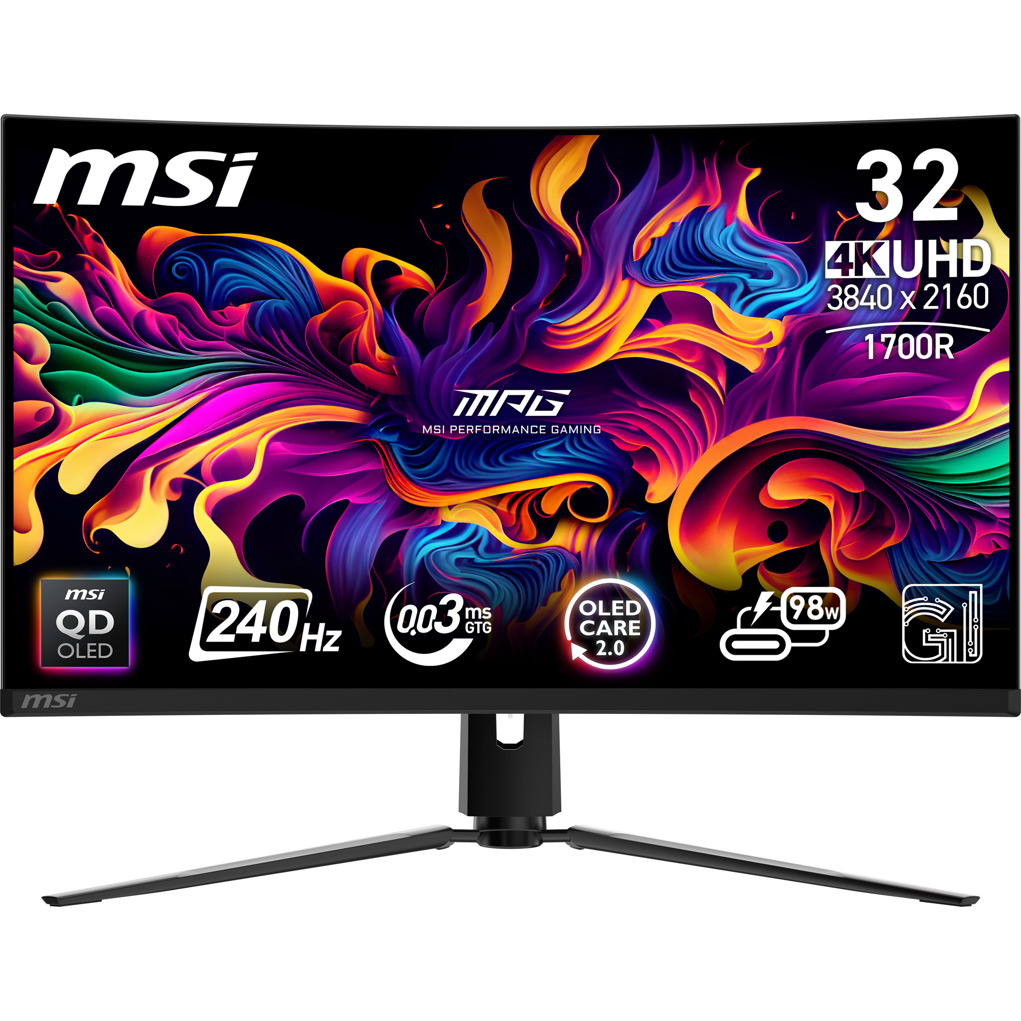 MSI MPG 321CURXDE QD-OLED 31.5' 3840 x 2160 (4K) HDMI DisplayPort 240 Hz