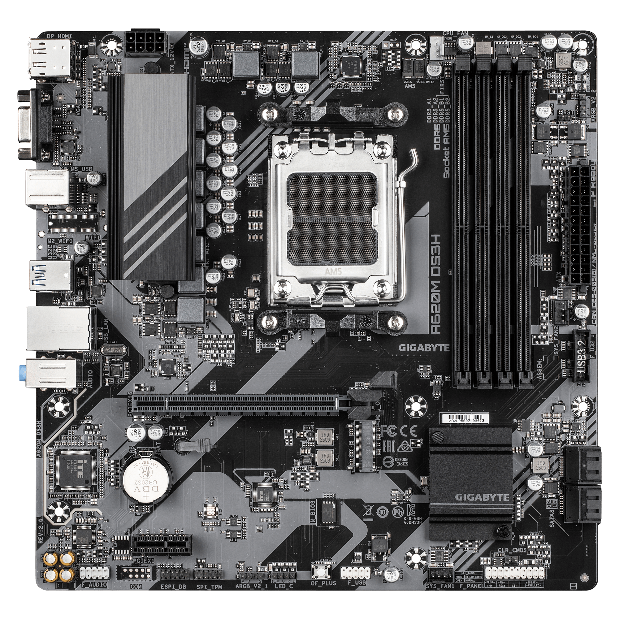 GIGABYTE A620M DS3H (rev. 2.0) micro ATX AM5 AMD A620A