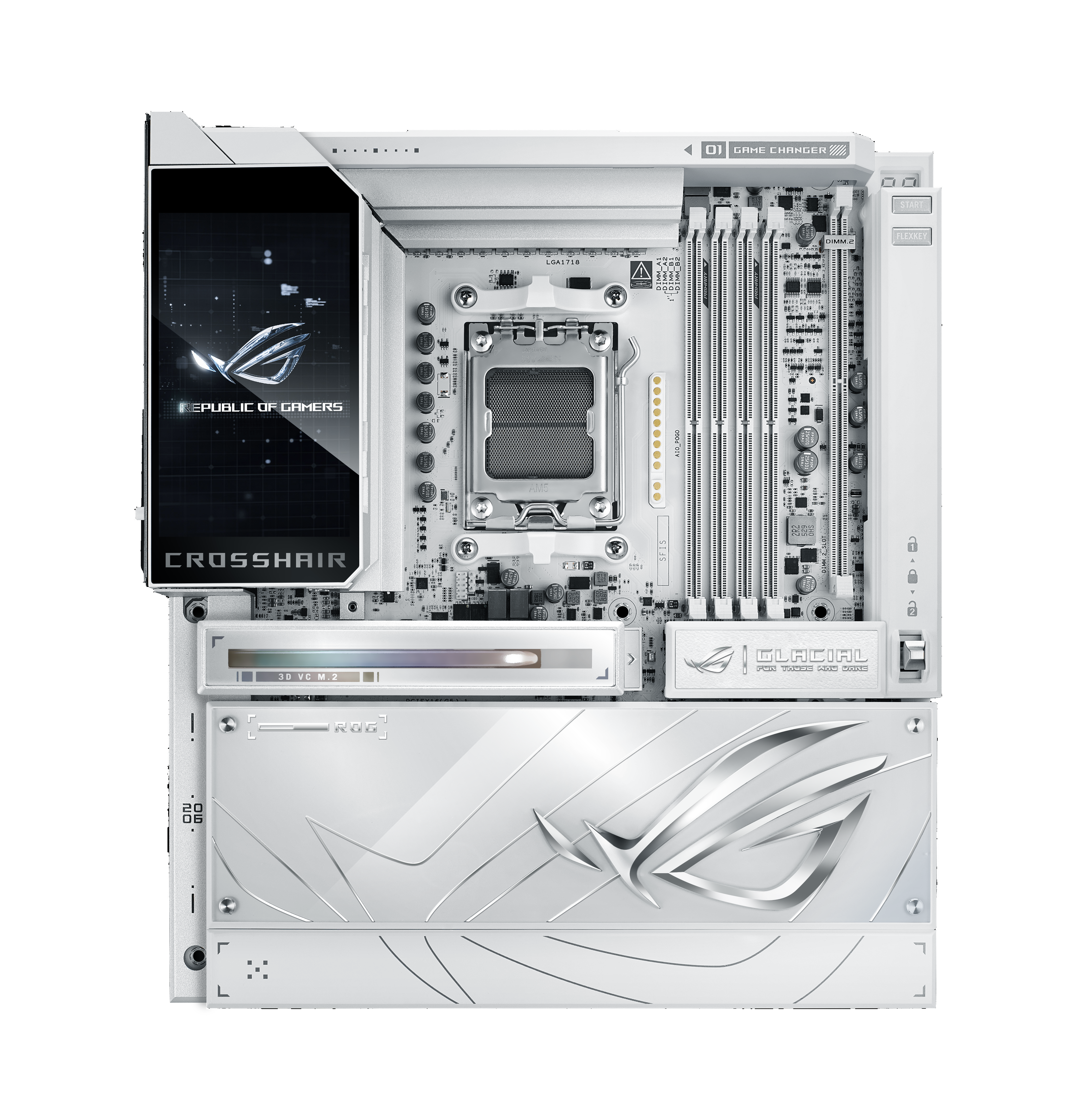 ASUS ROG CROSSHAIR X870E GLACIAL Udvidet ATX AM5 AM5 AMD X870E