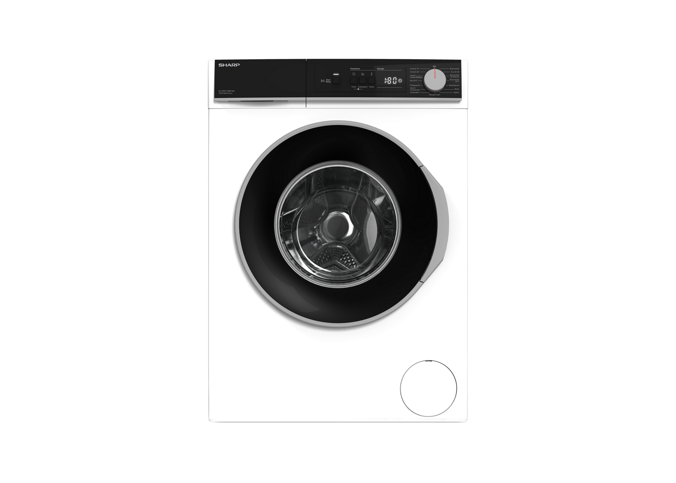 Sharp Waschmaschine ES-NFA714BW1NA-DE 7kg A wh
