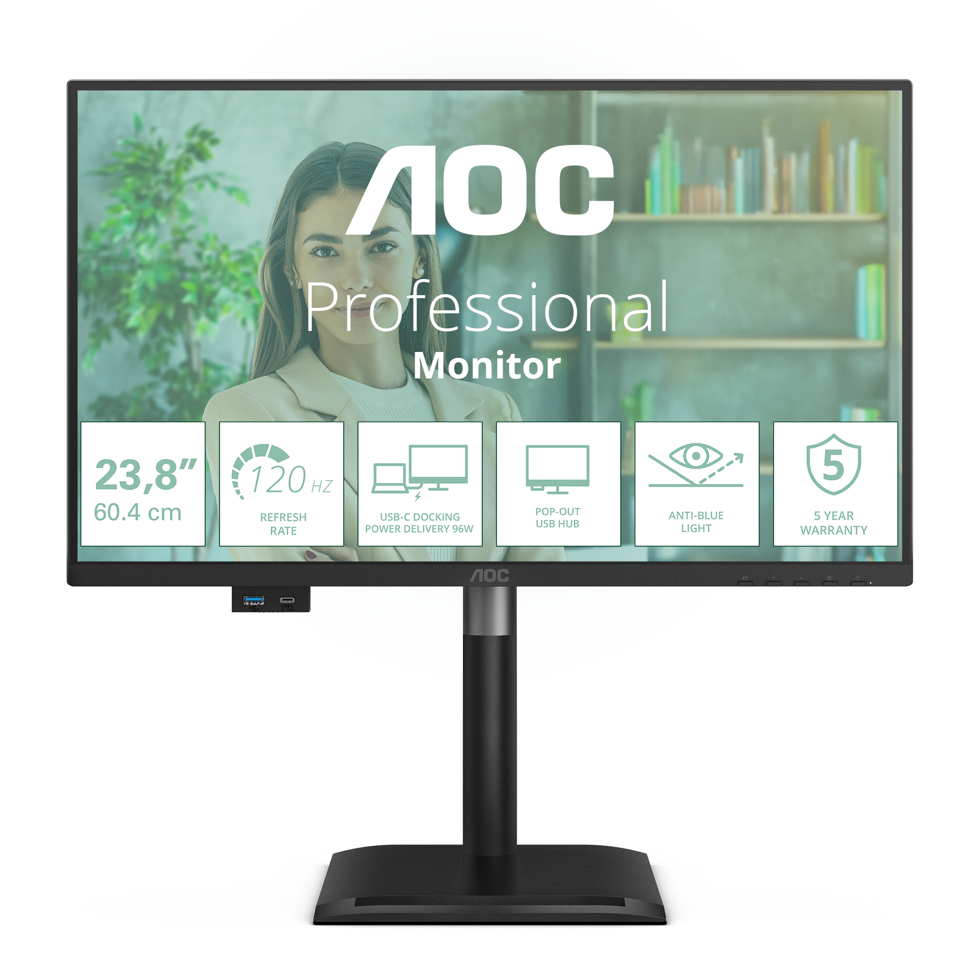 AOC 24P4CV 23.8' 23.8' IPS IPS 1920 x 1080 (Full HD) 1920 x 1080 (Full HD) HDMI DisplayPort 120 Hz 120 Hz