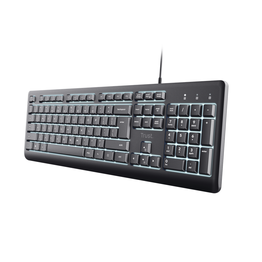 Trust Primo Beleuchtete Tastatur Kablet Tysk