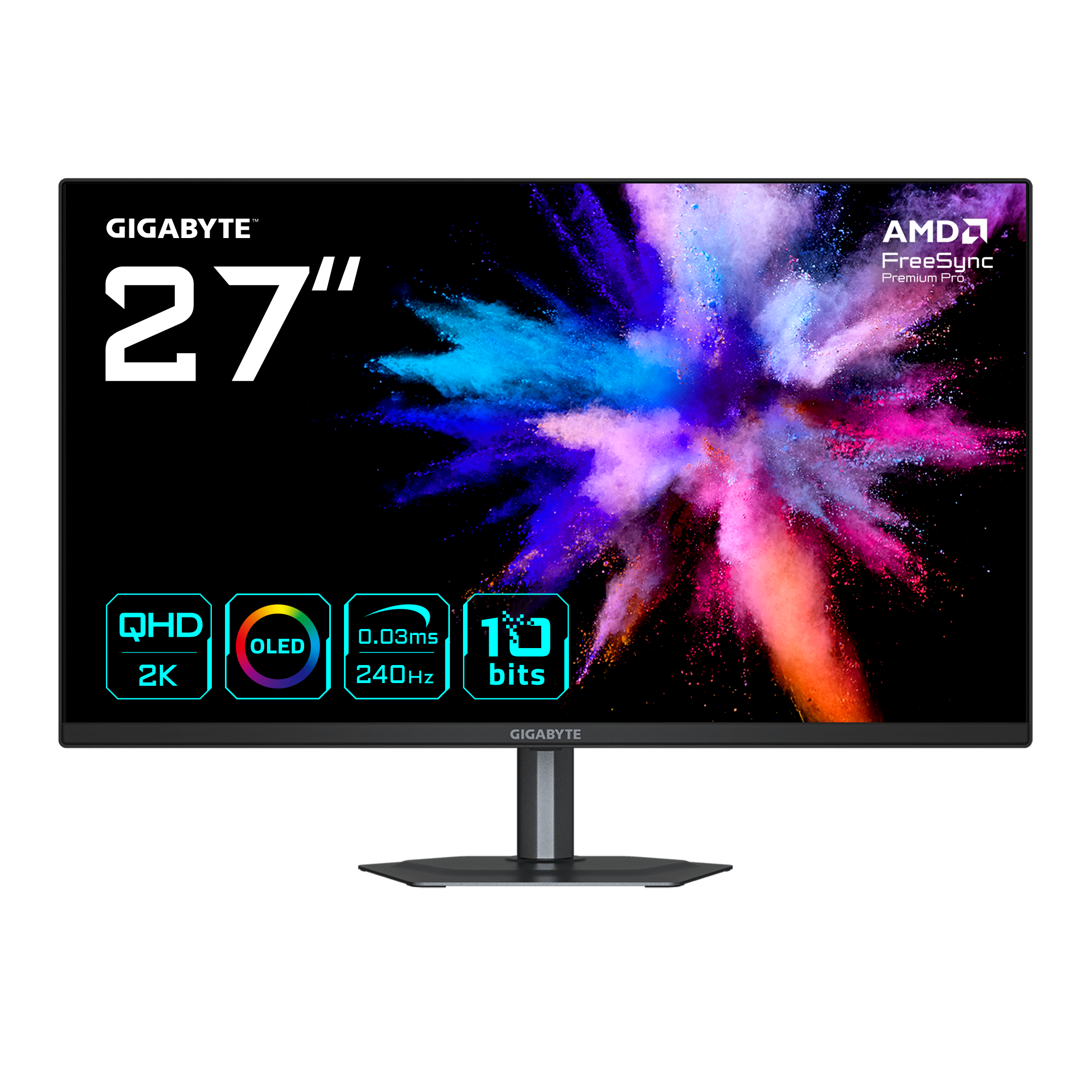 GIGABYTE GO27Q24 27' OLED 2560 x 1440 (2K) HDMI DisplayPort 240 Hz