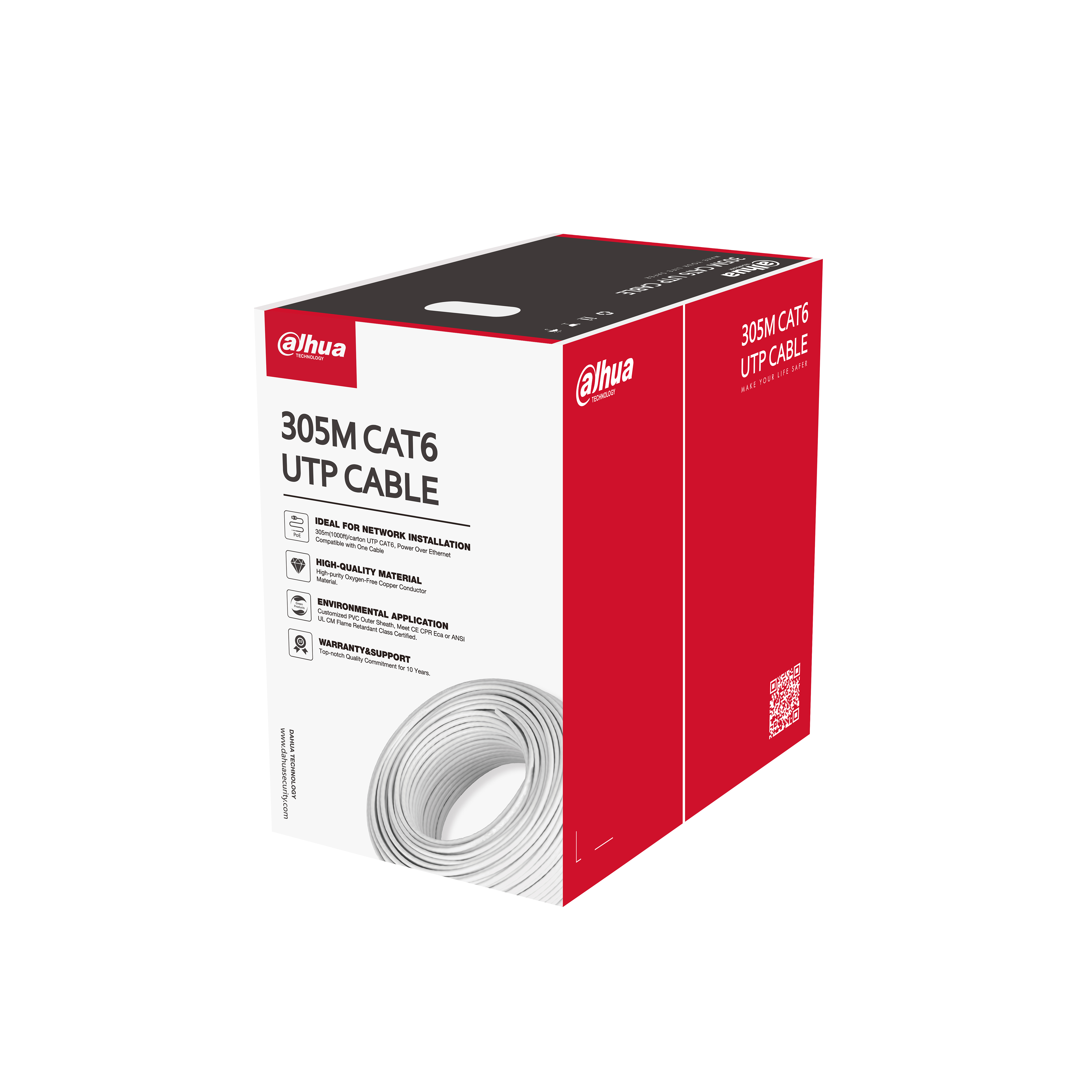 Dahua Technology PFM920I-6UN-C-V2 CAT 6 U/UTP CCA 305m Hvid