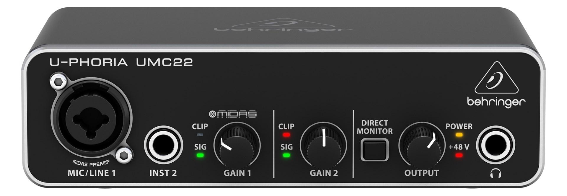 Behringer UMC22 supplementary music equipment Concert/Studio Pre-amp