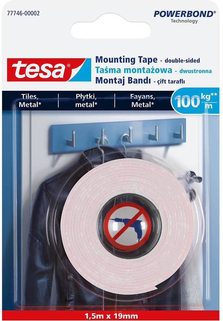 New--Powerbond Mounting Tape Ultra Strong 1.5m x 19mm