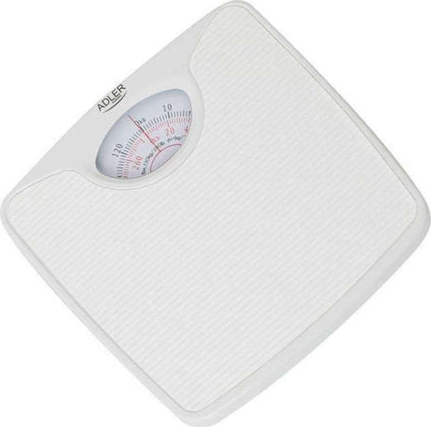 Adler Mechanical bathroom scale AD 8151w Maximum weight (capacity) 130 kg Accuracy 1000 g White