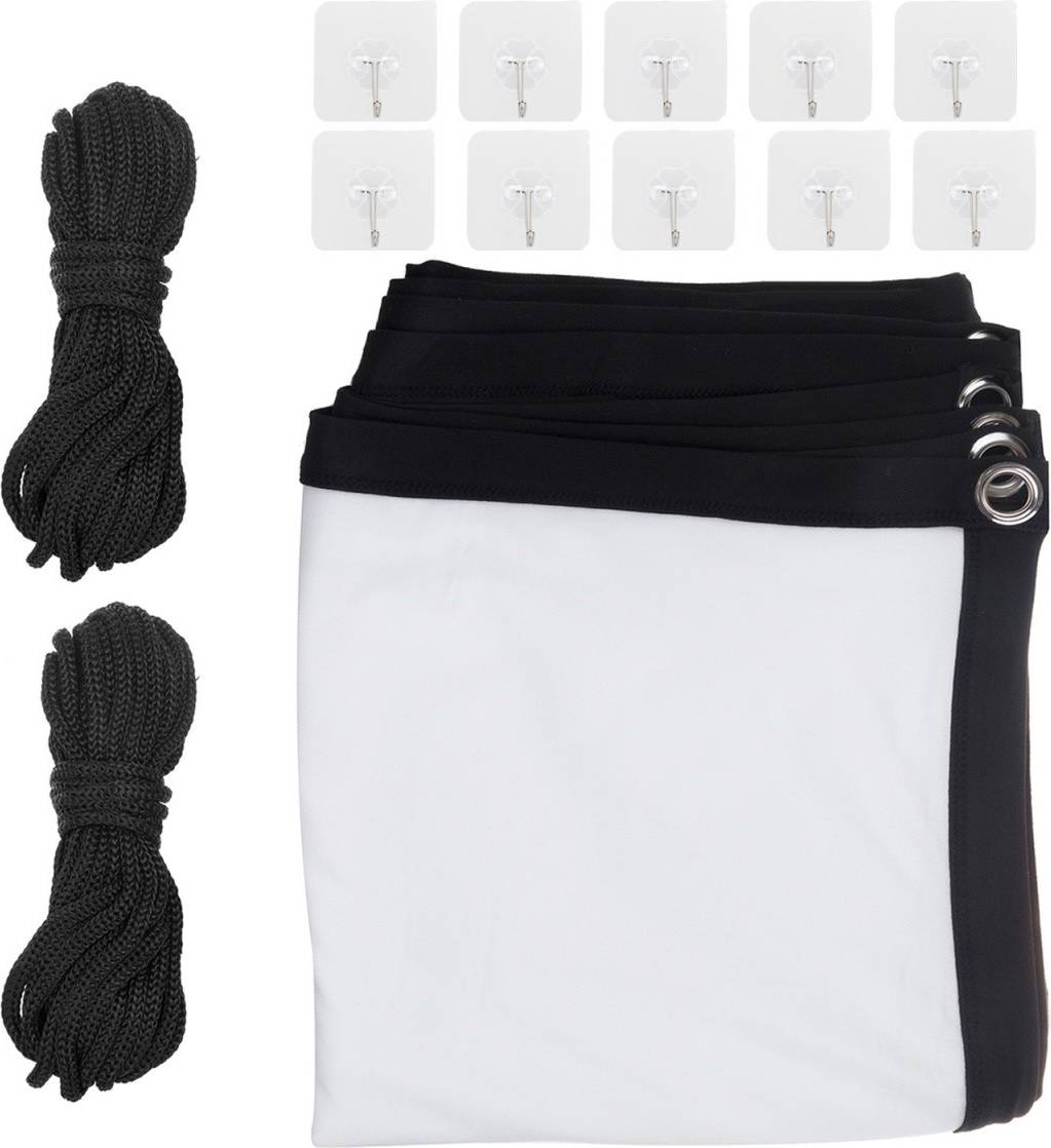 Maclean projection screen 120 240x180cm 25mm 4:3 border tension hooks MC-169