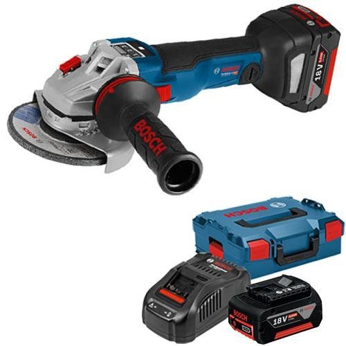 Bosch SZLIFIERKA KATOWA FI 125 18V-LI 2x5.0Ah L-BOXX GWS 18V-10 V-LI