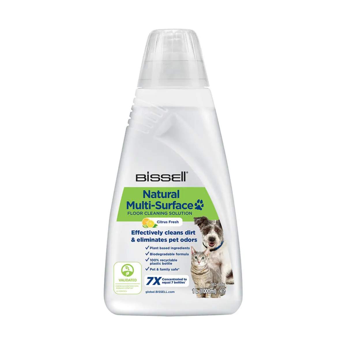 Bissell Natural Multi-Surface Pet Floor Cleaning Solution for Bissell CrossWave, SpinWave, SpinWave Robot & HydroWave machines, 1000 ml