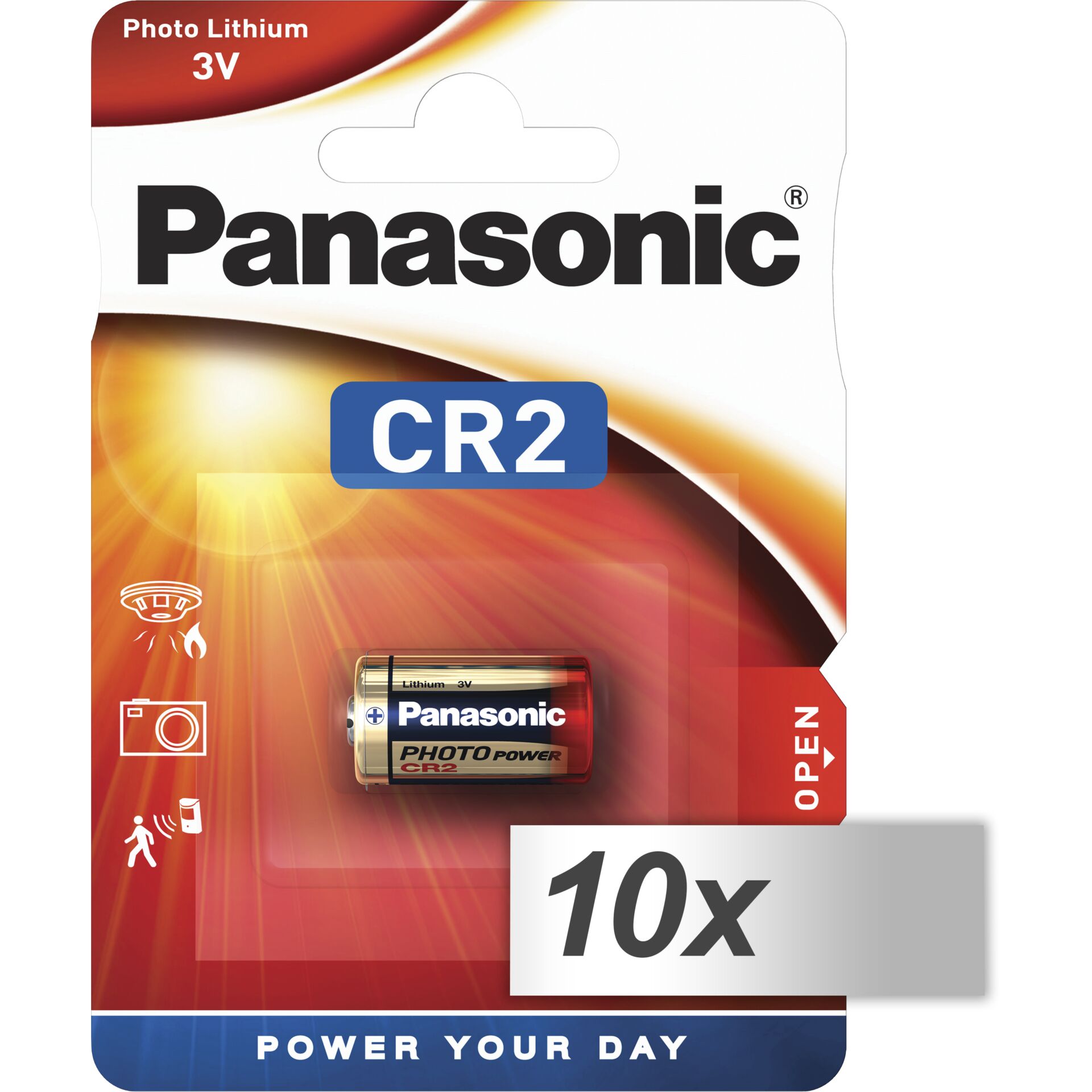 1x10 Panasonic Photo CR-2 Lithium VPE Innenkarton