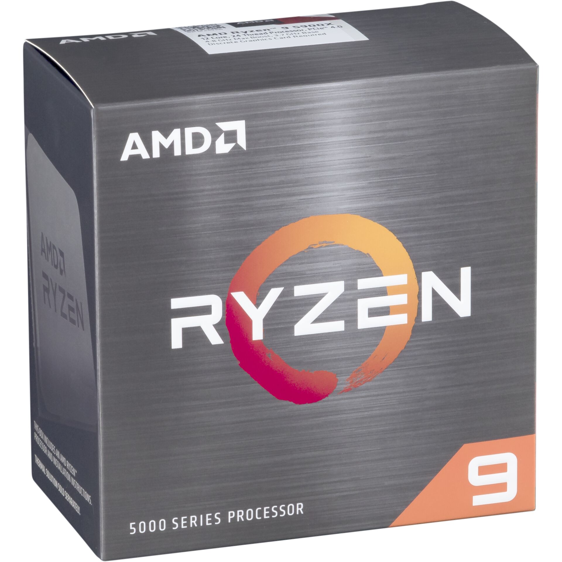 AMD CPU Ryzen 9 5900X 3.7GHz 12-core  AM4 (WOF - u/køler)