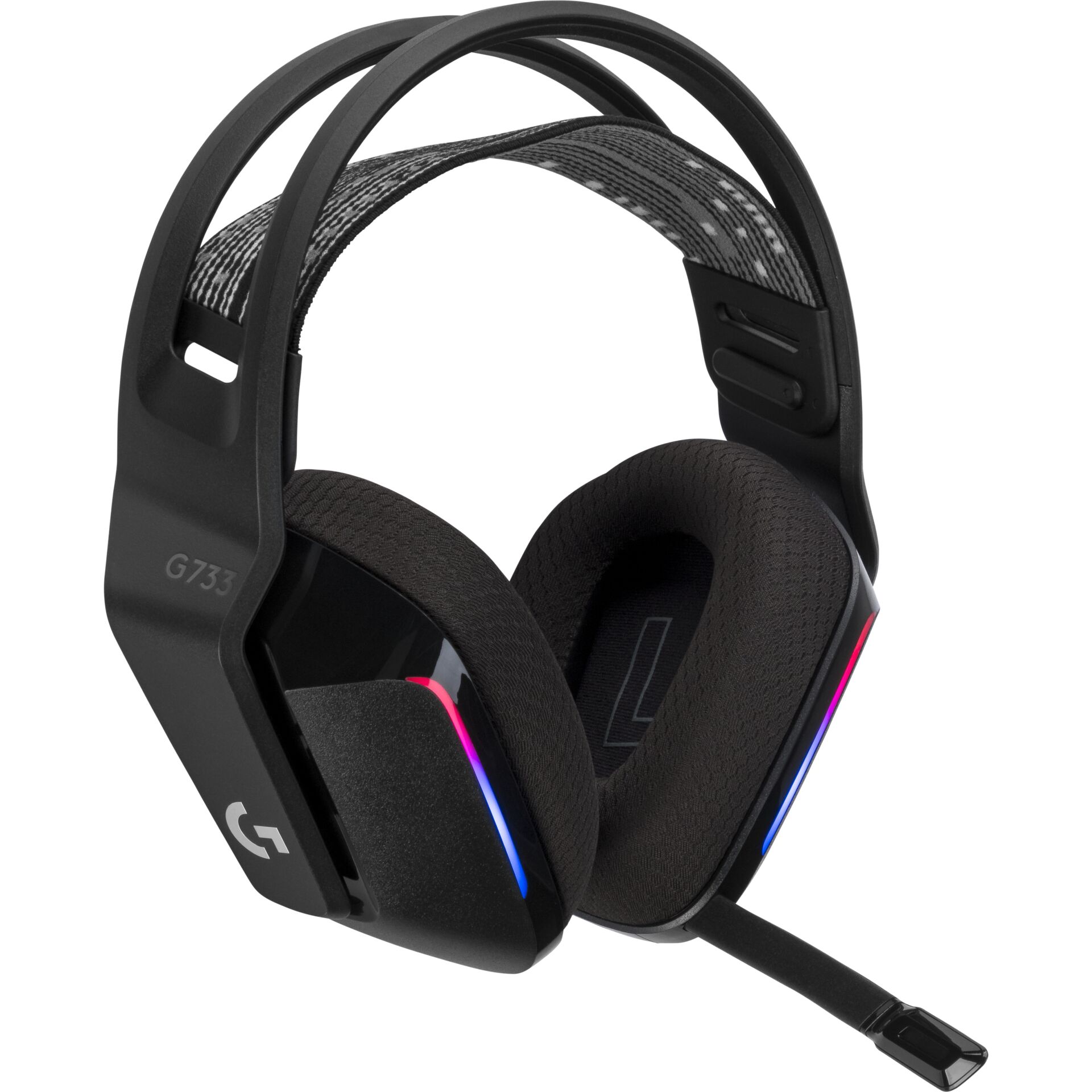 Logitech G G733 LIGHTSPEED Wireless RGB Gaming Headset Trådløs Headset Sort