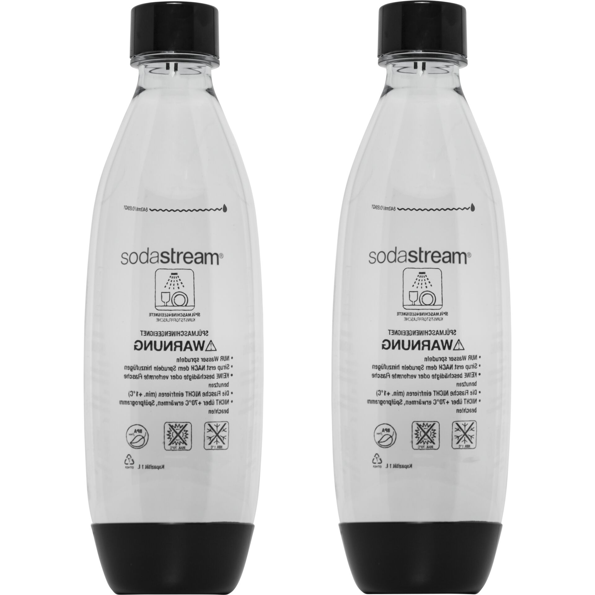 SodaStream PET Bottle DuoPack Fuse (2 Bottles, 1L, black) (1741260410)