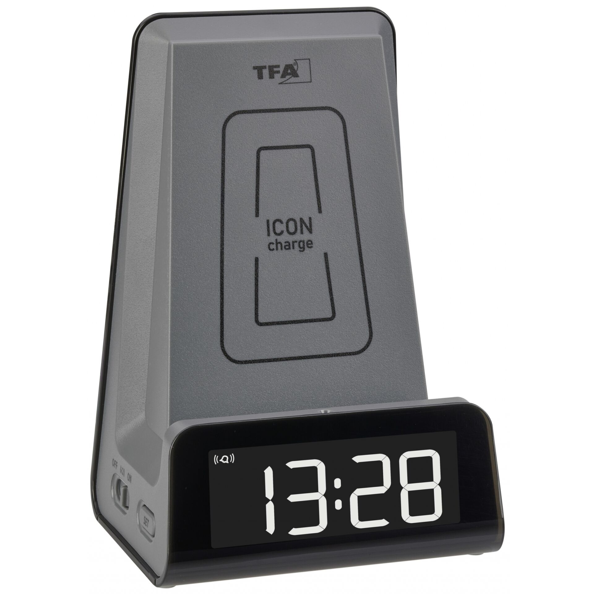 TFA 60.2033.10 ICON Charge Digitalwecker mit Ladestaion