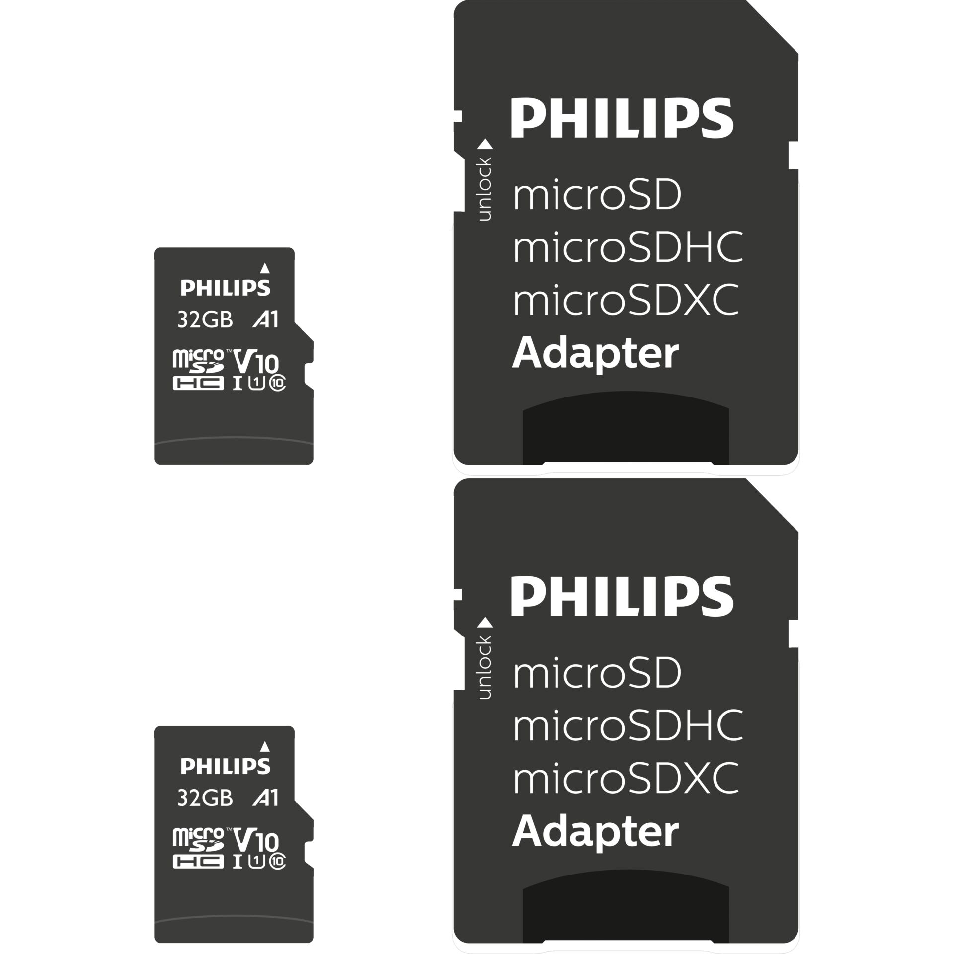 Philips MicroSDHC 2-Pack    32GB Class 10 UHS-I U1 incl. Adapter