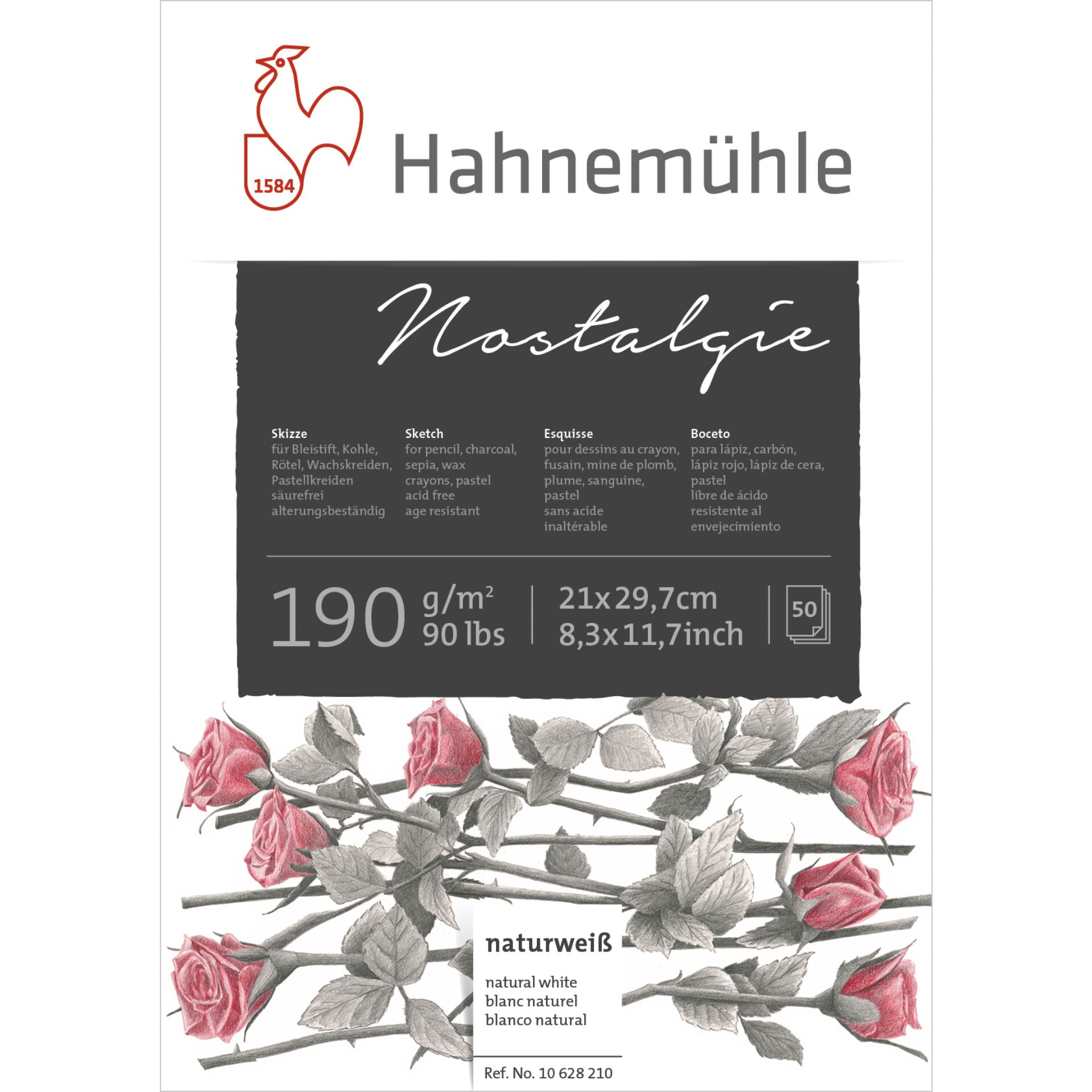 Hahnemühle Skizzenbuch Nostalgie A 4 50 Blatt 190 g